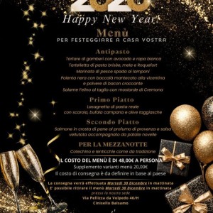 Veglione di capodanno: Il nostro menù a domicilio 