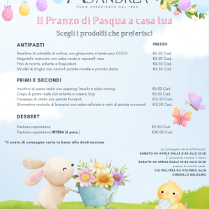 Pasqua 2026: il nostro menù a domicilio 
