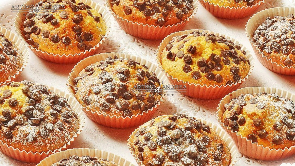 Muffin con gocce di cioccolato